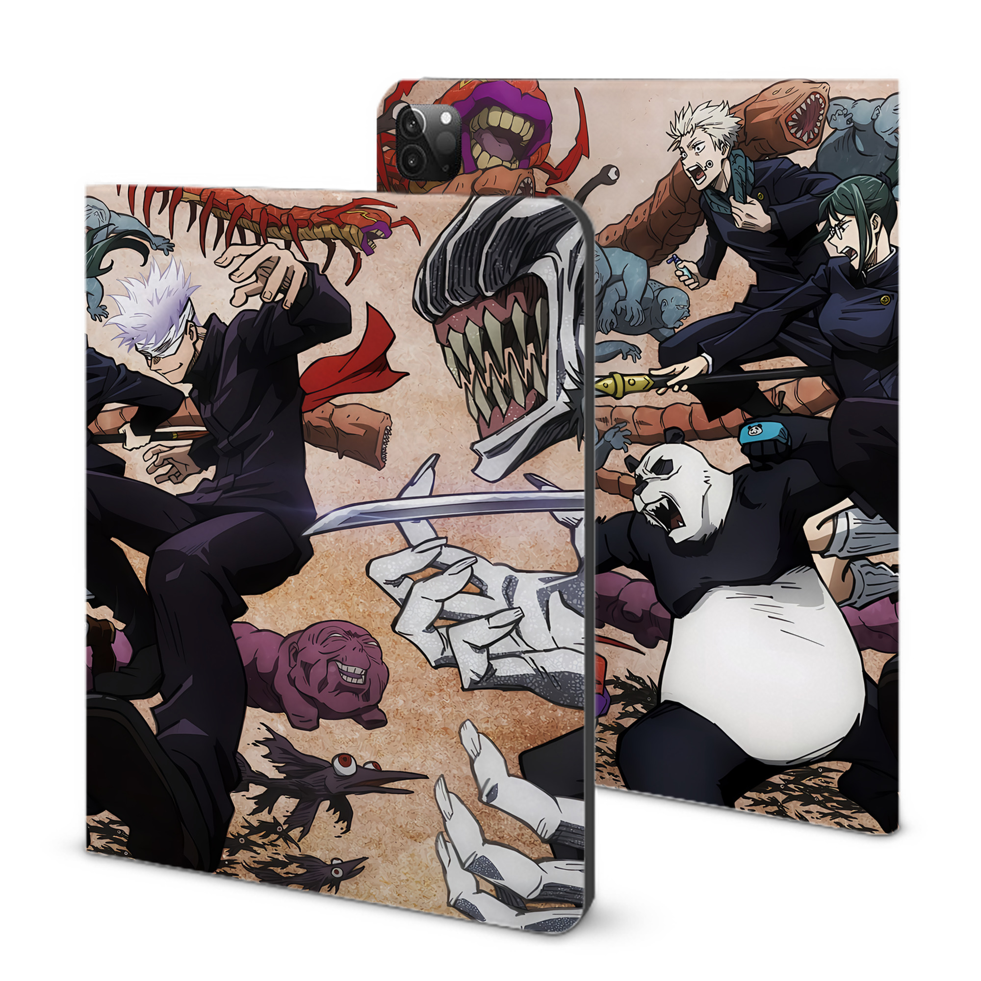 （画像用） 呪術廻戦 Jujutsu Kaisen IPadケース ペンホルダー付き ブックスタイルデザイン